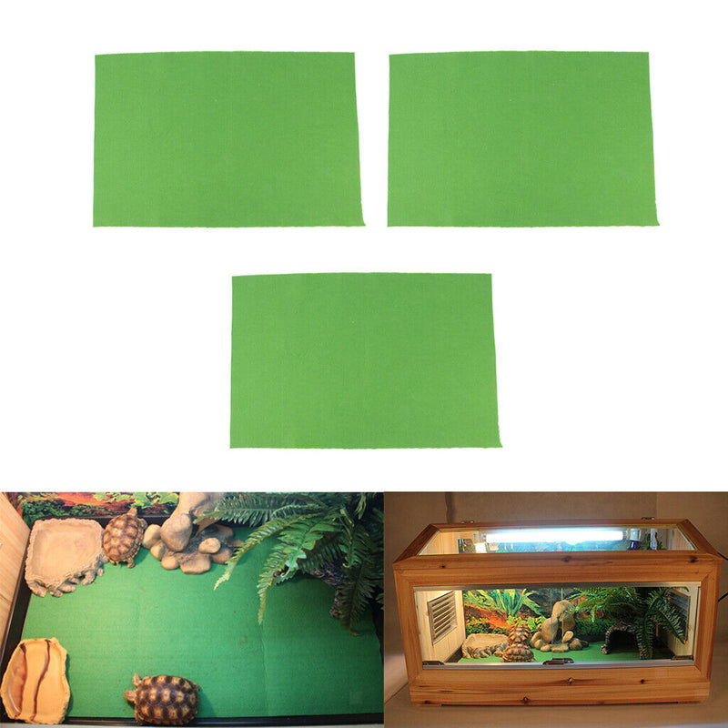 3-Pack Reptiles Carpet Mat Substrate Liner Bedding for Terrarium Lizards Snakes