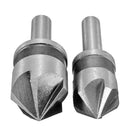 2pcs 5 Flute Countersink Drill Bit HSS 82 Degree Point Angle Chamfer Cutter