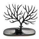 Retro Deer Horn Stand Jewelry Earring Necklace Ring Display Rack Holder Black