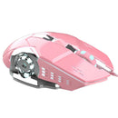 X500 Wired LED Light 6 Button 3200 DPI Optical Usb Gaming Mouse for PC -Pink