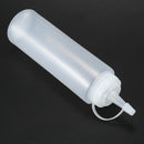 1X Clear White Plastic Squeeze Sauce Ketchup Cruet Oil Bottles 8oZ