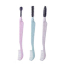 Double Head Eyebrow Fashion Brush Comb Wheat Straw Handle Eye Brows Makeup Tools