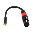 3.5mm (TRS) Mini-Jack Female Microphone Adapter to 3-pin XLR Female Connector