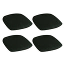 4pcs Stretch Dining Chair Seat Covers Desk Chair Cushion Protector Black