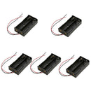5pcs 2 Slots Plastic 18650 Batteries Storage Box Organizer w/Wire Lead Pin