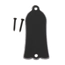 Electric Guitar Truss Rod Cover Bell-shaped with Screws, Black