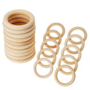 20pcs 45mm Unfinished Natural Wood Teething Rings Circles for DIY Pendant