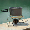 Stainless Steel Foldable BBQ Stand Portable Barbecue Grill-Holder Camping P U8M1
