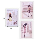 3Pcs Modern Oil Painting Canvas Picture Girl Wall Home Room Decor 40x60cm