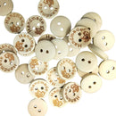 100x 20mm 2 Holes with Butterfly Round Wooden Buttons Sewing Scrapbooking