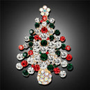 1X   Unisex Crystal Rhinestone Brooch Christmas Tree Brooch Pin Xmas TEUS
