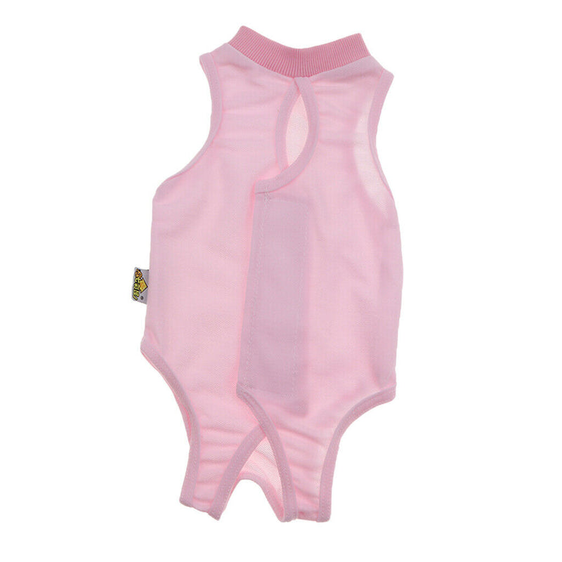 2PCS Pet Apparel  Suit for Cats Sterilization Care Weaning Pink M L