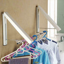 Cloth Hanger Laundry Drying Closet Rack Wall Folding Ho L8B4 Storage D3R2