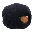 Toddler Kids Baby Boys Girls Beret Cap Fashion Cartoon Bear Hat Navy blue