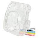 Instant Camera Mini 8 Rhinestone Crystal PVC Case Bag with Colorful Shoulder
