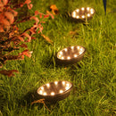 1pc LED Solar Ground Lights Waterproof Outdoor Garden Landscape Lamp (Warm)