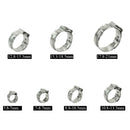 304 Stainless Steel Single Ear Non-Steel Hose Clamp Classification Kit, 128 O2Y5