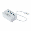 Aluminum 3 Port USB 3.0 Hub MS SD M2 TF Multi-In-1 Memory Card Reader Adapter