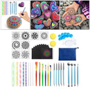 47pcs/Set Mandala Dotting Tools Rock Painting Kits Dot Art Pen Paint Stencil
