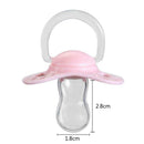 Anti-Dust Cover Baby Pacifier Flat Thumb Pattern Baby Nipples(Pink)