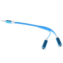 2 pcs Audio Splitter Y Cable 1 Male to 2 Female M/F 3.5mm Earphone Headphone