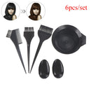 6X Plastic Dye Hair Color Dye Bowl Comb Brushes Tool Kit Set Tint Coloring ME