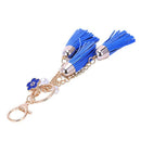 Synthetic Leather Tassel Keychain Car Key Chain Ornaments Bag Charm Royal B
