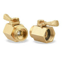 2pcs Heavy Duty 3/4" Brass Shut Off Valve Garden Hose Connector, Water Shut-Off