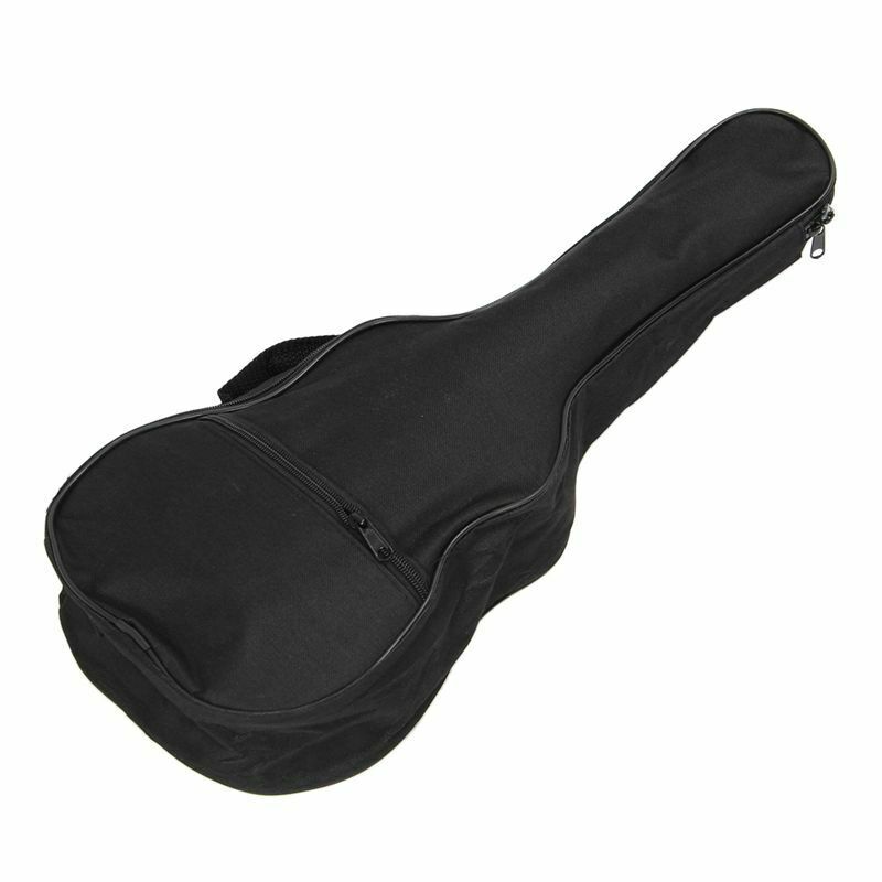 Ukulele Soft Comfortable Shoulder Back Carry Case Bag With Straps Black For
