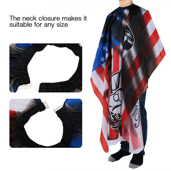 Waterproof Cutting Haircut Salon Barber Cape Hairdressing Apron America flagR3C