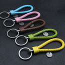 Fashion Colors Leather Strap Bag Wallet Keyring Keychain Ring Key Fob Accessory