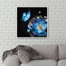 5D Diamond Painting Flower Butterfly Full Round Rhinestone Picture Decor A
