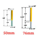 2Pcs 1/4" Shank Flush Trim Router Cutter Bits 2"and 2-1/2" Blade length