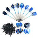 Indoor Darts 12Pcs Safety Darts Aluminum Alloy Darts 120 Plastic Darts Heads FT