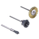 44 Pieces Mini Wire Brush Wheel Cup Brass Steel Wire Brush Set 1/8inch (3mm