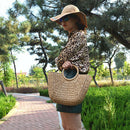Summer Handmade Bags Women Pompon Beach Weaving Ladies Straw Bag Wrapped Be L8Y2