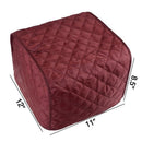 Polyester Quilted Four Slice Toaster Appliance Dust-Proof Cover (Red) V6M4