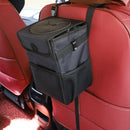 Car Trash Can with Cover Car Back Storage Box Folding Waterproof Trash Can