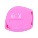 Pink Silicone 2 Button Remote Key Shell Case Fob Protect Cover for Suzuki SX4