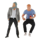 2Pcs 1/64 Mini Street Scenes People Street Park Garden Layout Diorama Decor