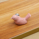 3 x Cute Bird Ceramic Drawer Kitchen Cabinet Cupboard Pull Handle Door Knob Pink