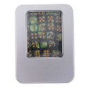 Pack of 60 Double Colored D6 Dices Acrylic with Iron Box for Party Casino Board