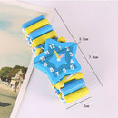Children Babys Cartoon Wooden Crafts Wristwatches Bracelet Watch Toys Student