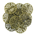 10x Filigree Flower Blank Brooch Settings Lapel Pin Safety Pins Base Bronze