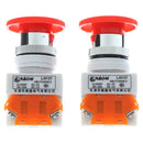 1Pc Red Mushroom Cap Normally Closed Emergency Stop Push Switch Button 10A LA.AU
