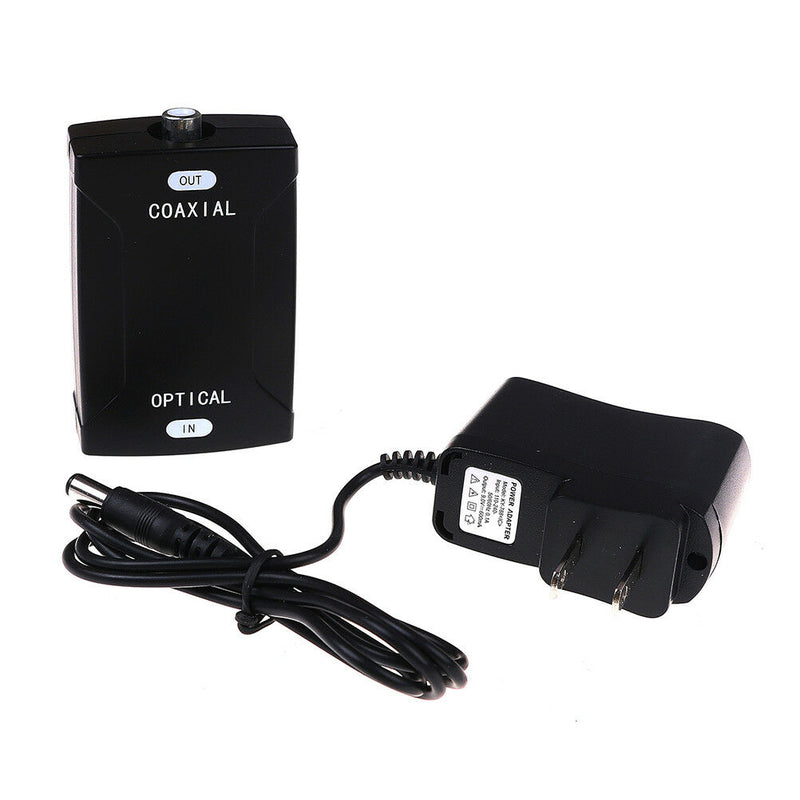 Digital optical toslink to coax coaxial RCA digital audio converter adapter FT