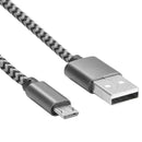 3pcs 1.8m Micro USB Cables Nylon Braided 2A Fast Charging Data Sync Cable A