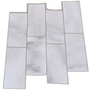 White Grey Marbles Mosaic Brick Peel and Stick Wall Tile Self-adhesive Sticke3C