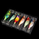 6Pcs Luminous Jigs Lure Fishing Shrimp Lure Bait Plastic 10cm Noctilucent S