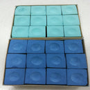 One Dozen (12 pieces) BLUE Chalk Billiard Pool Table MulticolorOZ